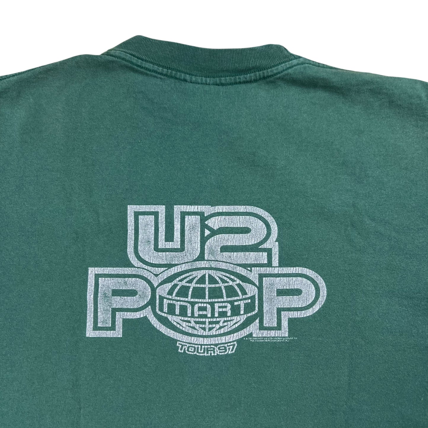 Vintage 1997 U2 Pop Mart album tour band faded tee (L)