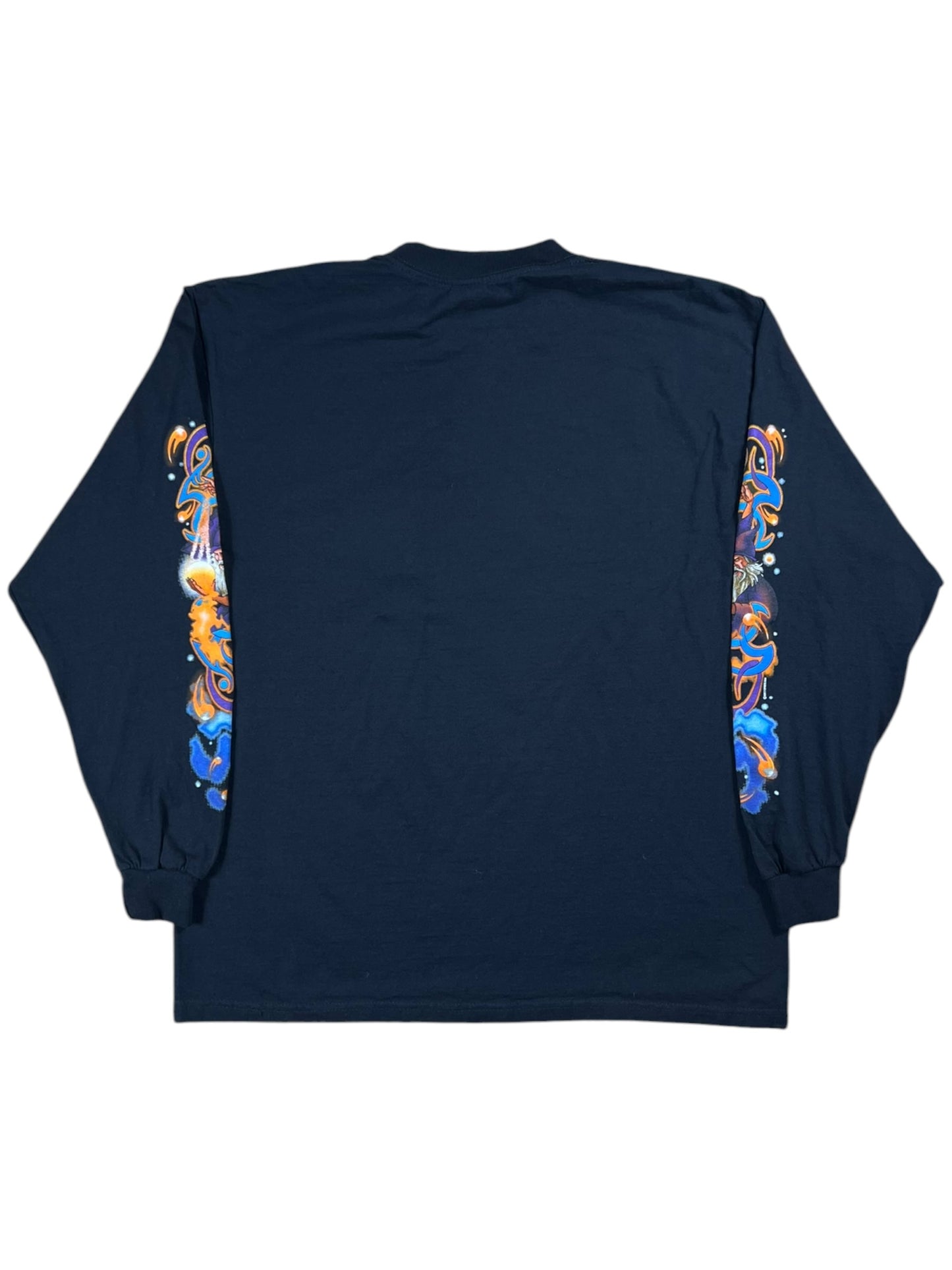 Vintage 2001 The Wizard faded long sleeve print shirt (L)