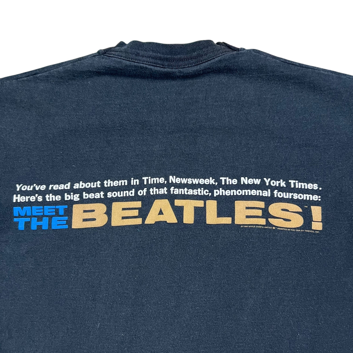 Vintage 1992 Meet The Beatles Faces faded band tee (L)