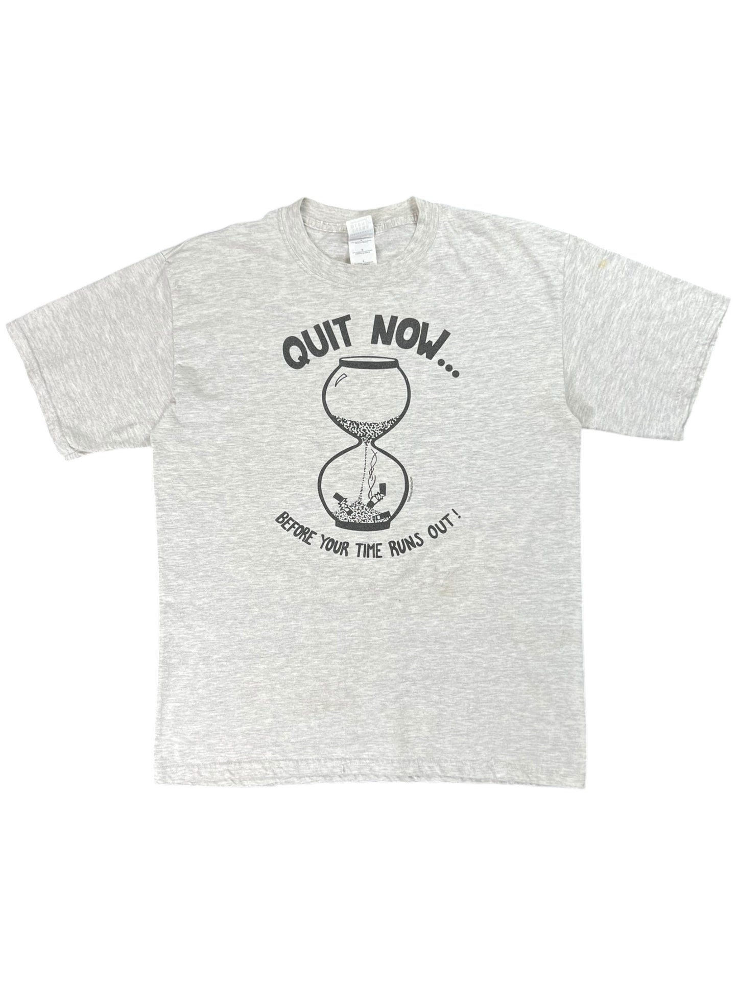 Vintage Y2K Quit Now… Anti Smoking Cigarettes tee (L)