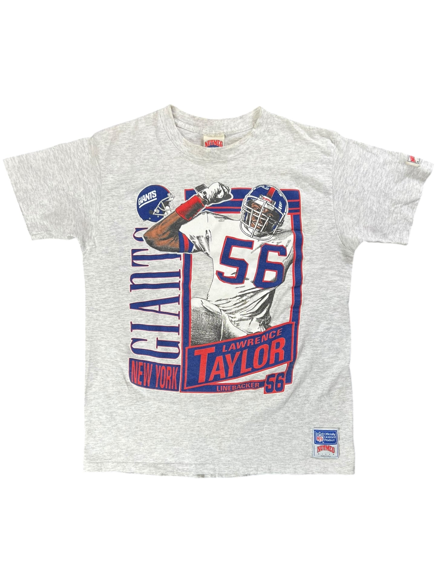 Vintage 90s Nutmeg Lawrence Taylor New York Giants stats tee (M)