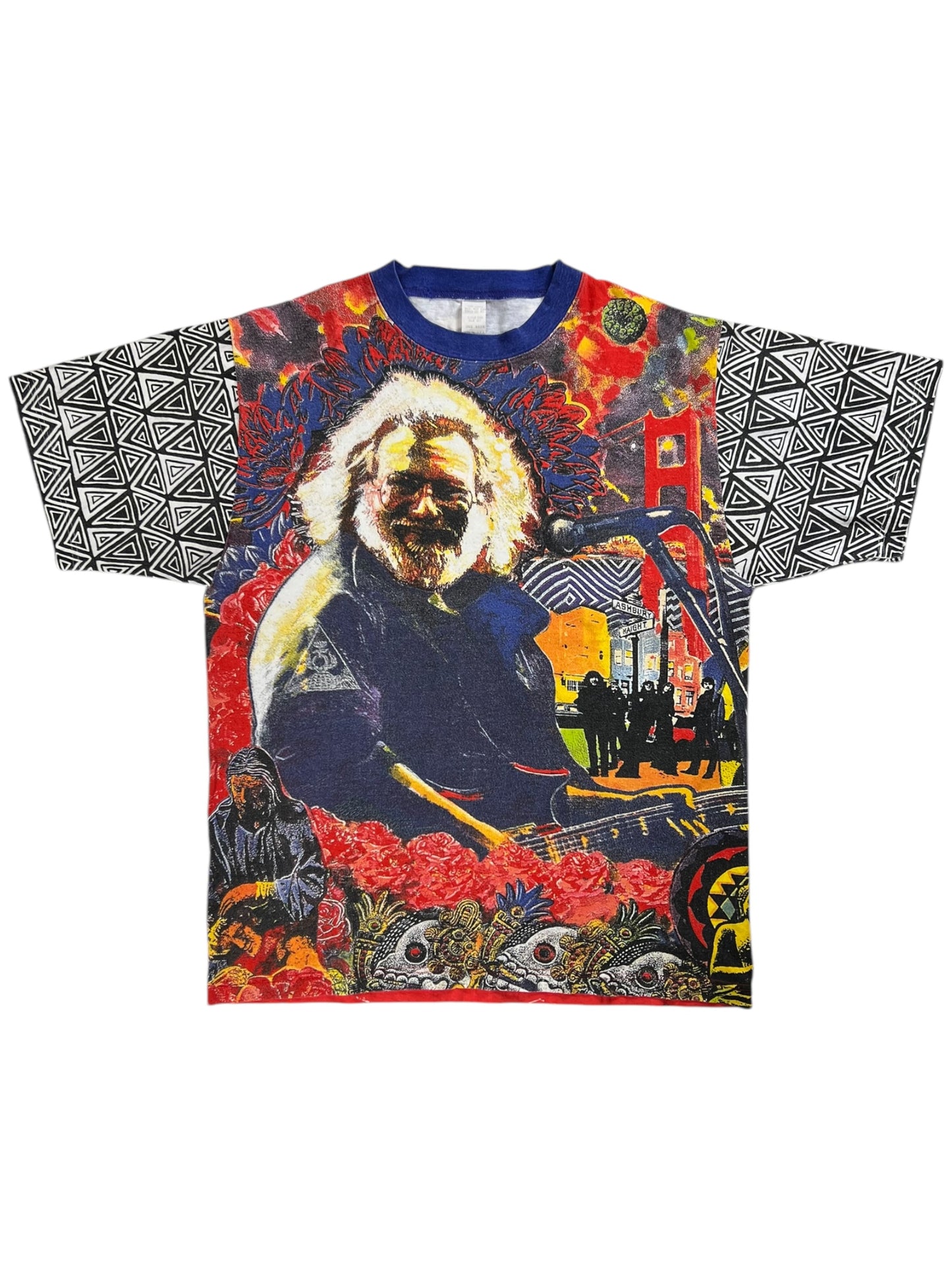 Vintage 90s Jerry Garcia Heaven Smiles Michael Rios all over print tee (XL)