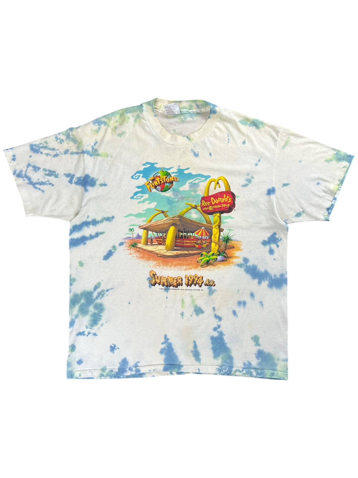 Vintage 1994 McDonald’s Flintstones tie dye tee (XL)
