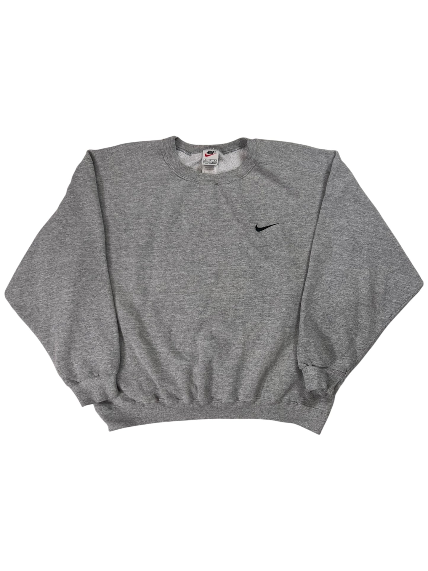 Vintage 90s Nike mini swoosh grey crewneck (M)