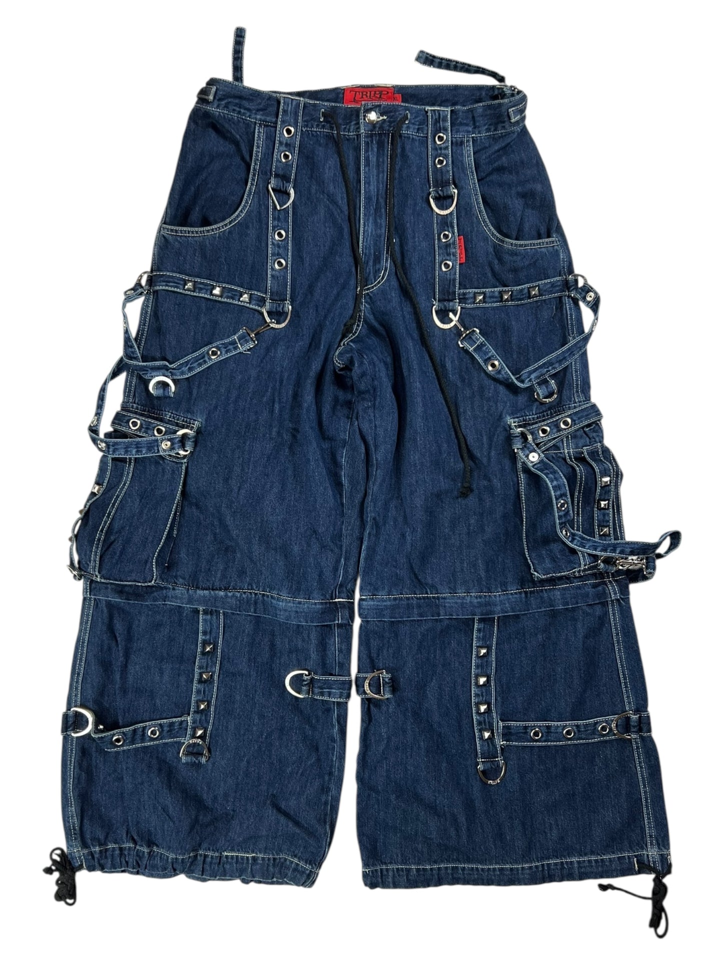 Vintage Y2K TRIPP nyc Daang Goodman rave super baggy denim jeans (36x30)