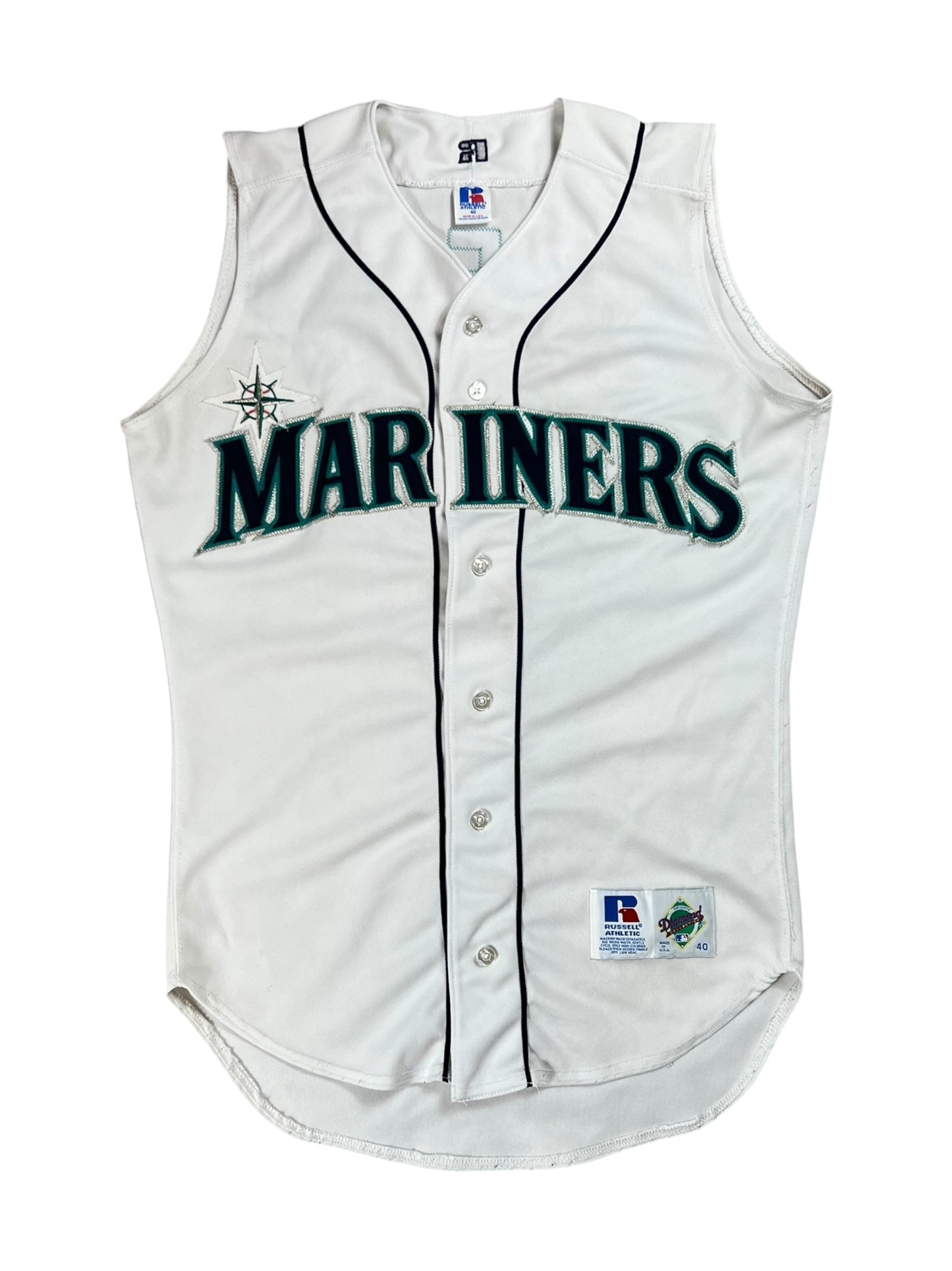 Vintage 90s Russell Athletic Diamond Collection Seattle Mariners Ken Griffey Jr. baseball jersey (M)