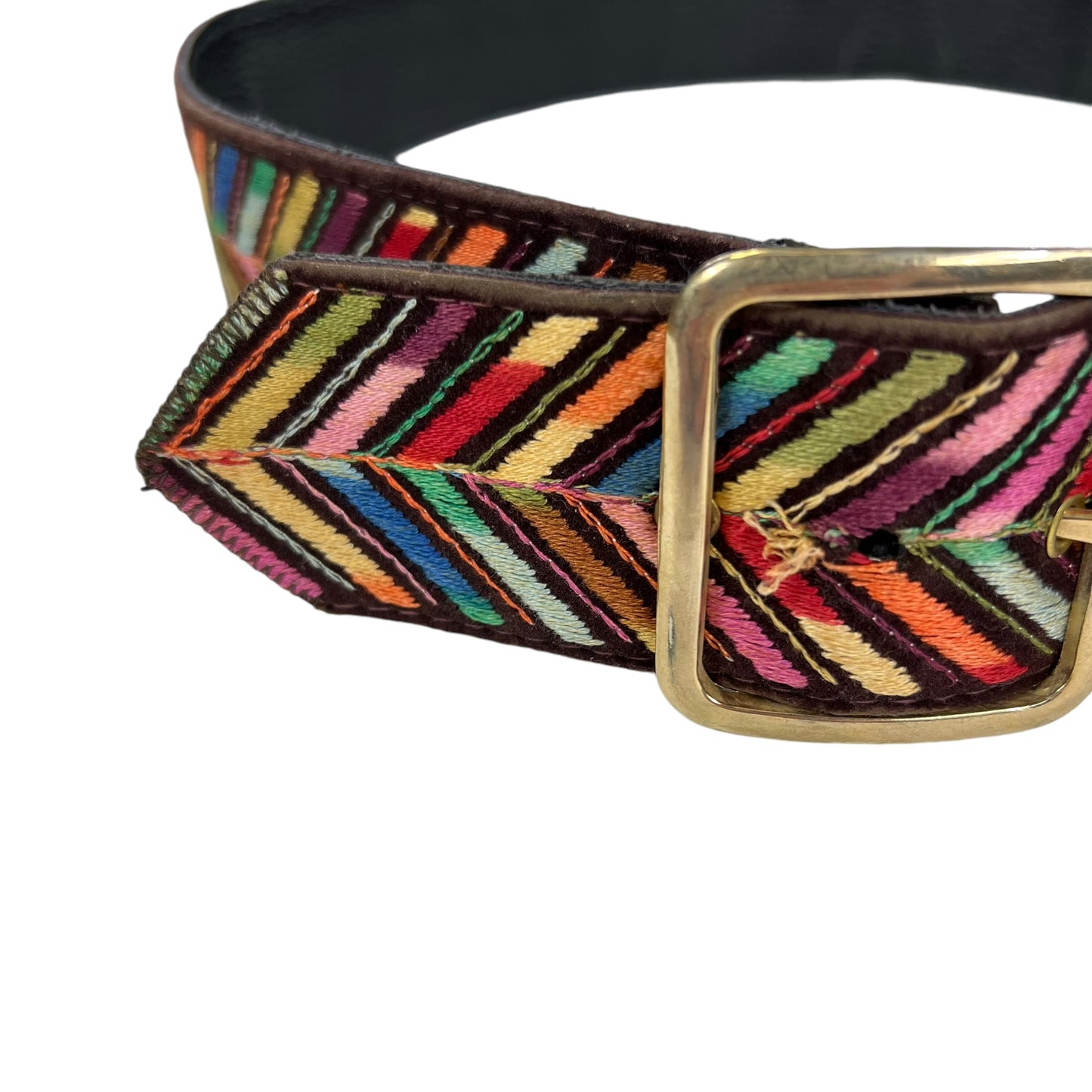 Vintage 80s striped hippie belt