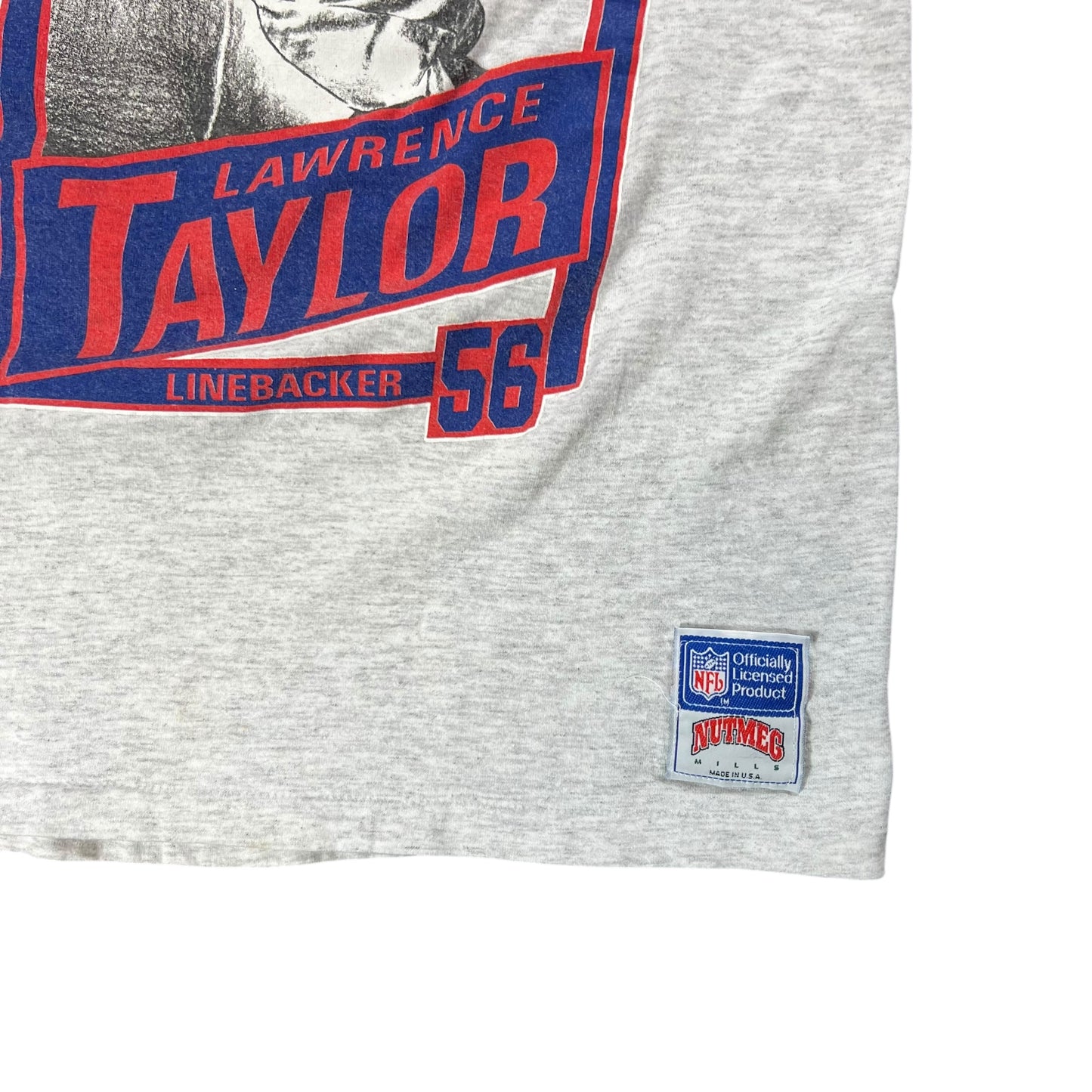 Vintage 90s Nutmeg Lawrence Taylor New York Giants stats tee (M)