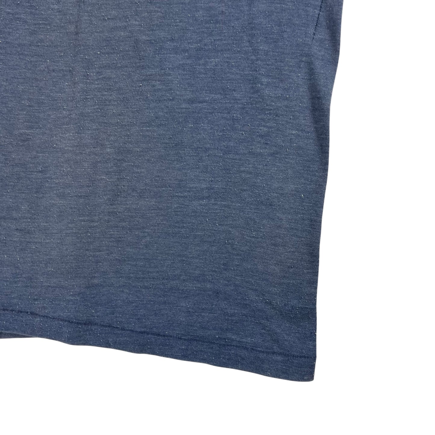 Vintage 1970s faded blue blank tee (M)