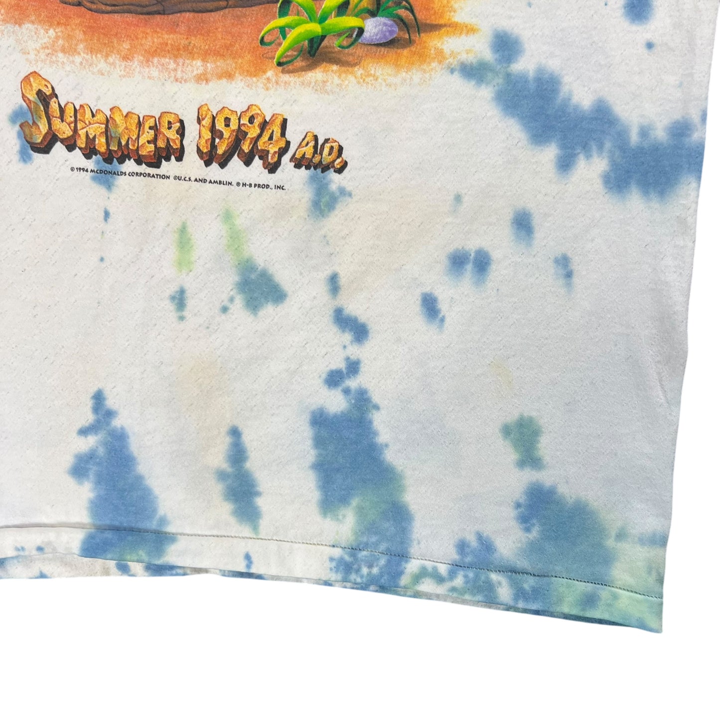 Vintage 1994 McDonald’s Flintstones tie dye tee (XL)