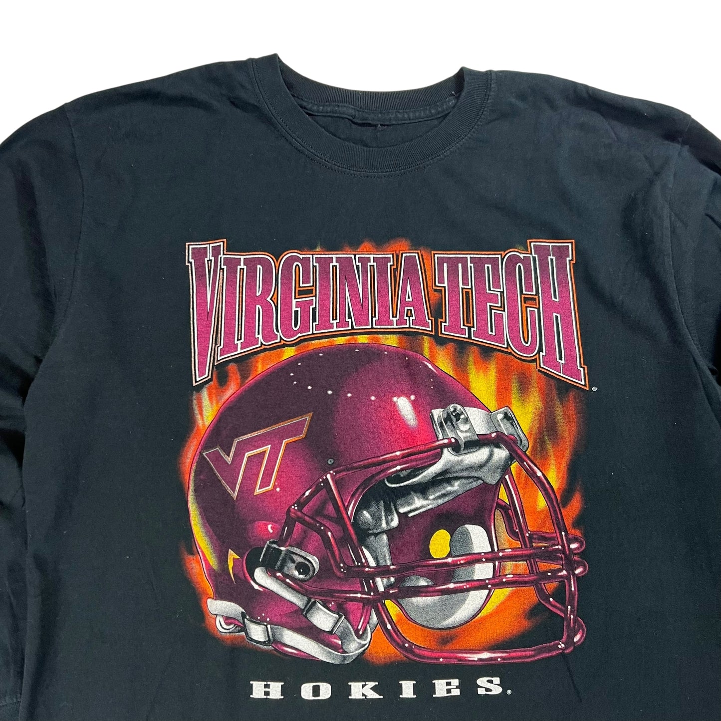 Vintage Y2K Virginia Tech Hokies Flames Football long sleeve (L)