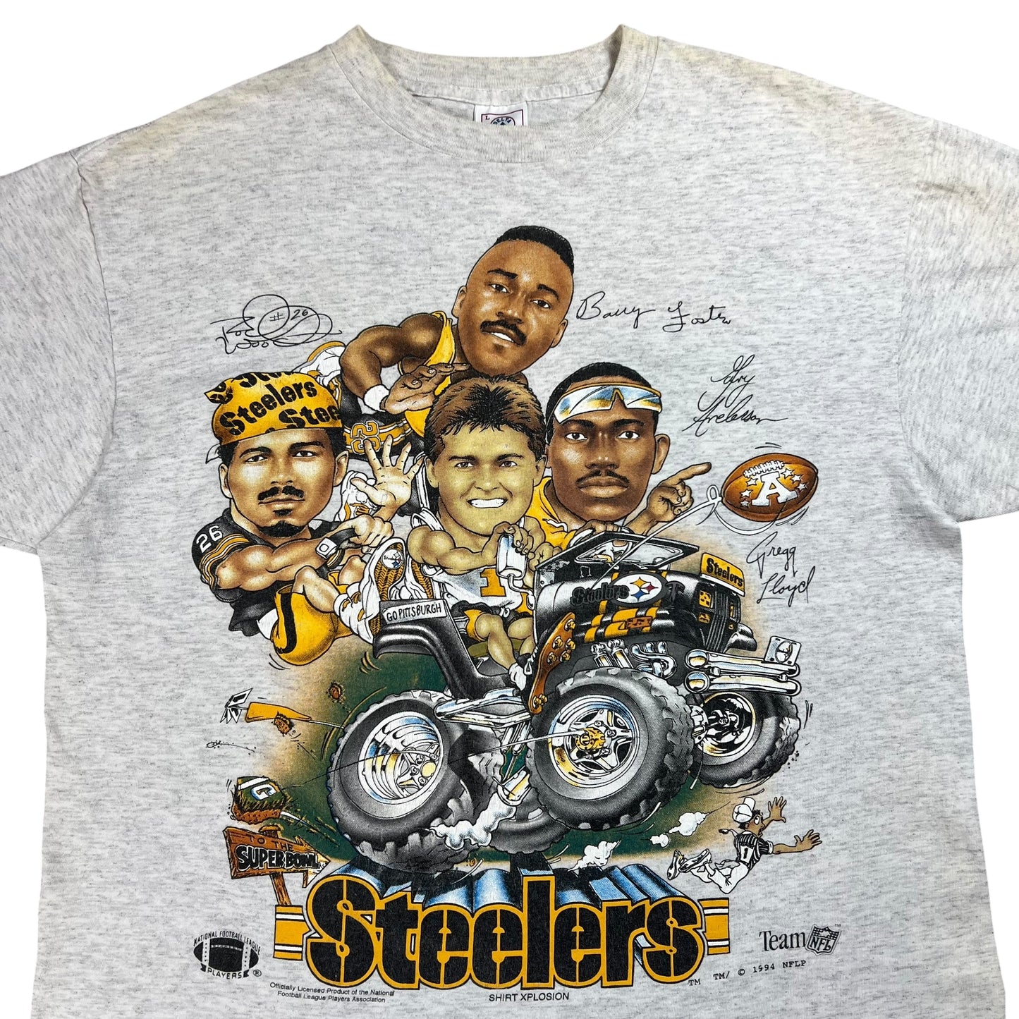 Vintage 1994 Pittsburgh Steelers caricature Shirt Xplosion tee (L)