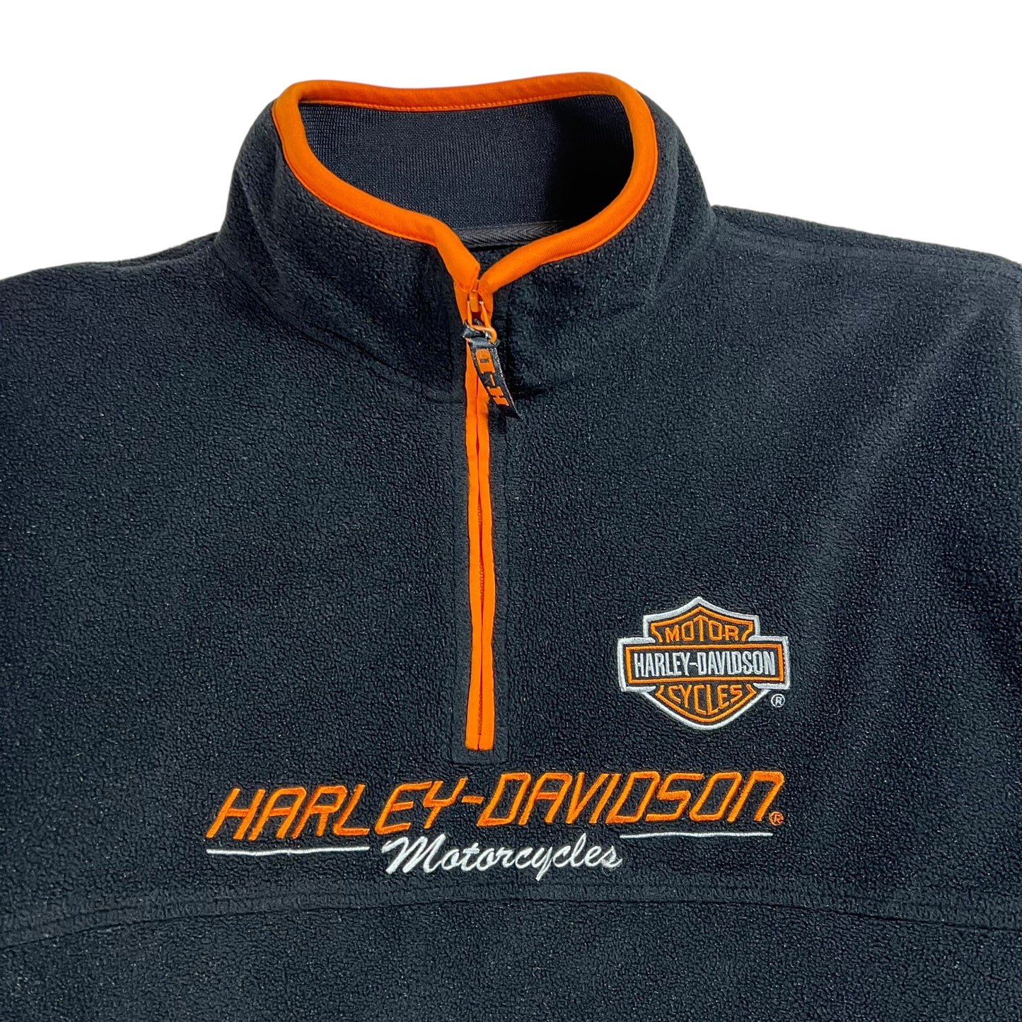 Vintage Y2K Harley Davidson Motorcycles 1/4 zip fleece (L)