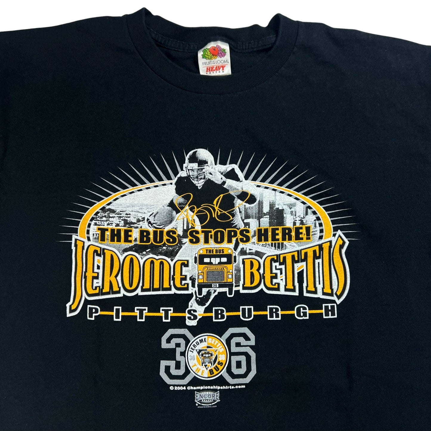 Vintage 2004 Pittsburgh Steelers Jerome Bettis “The Bus” tee (M)