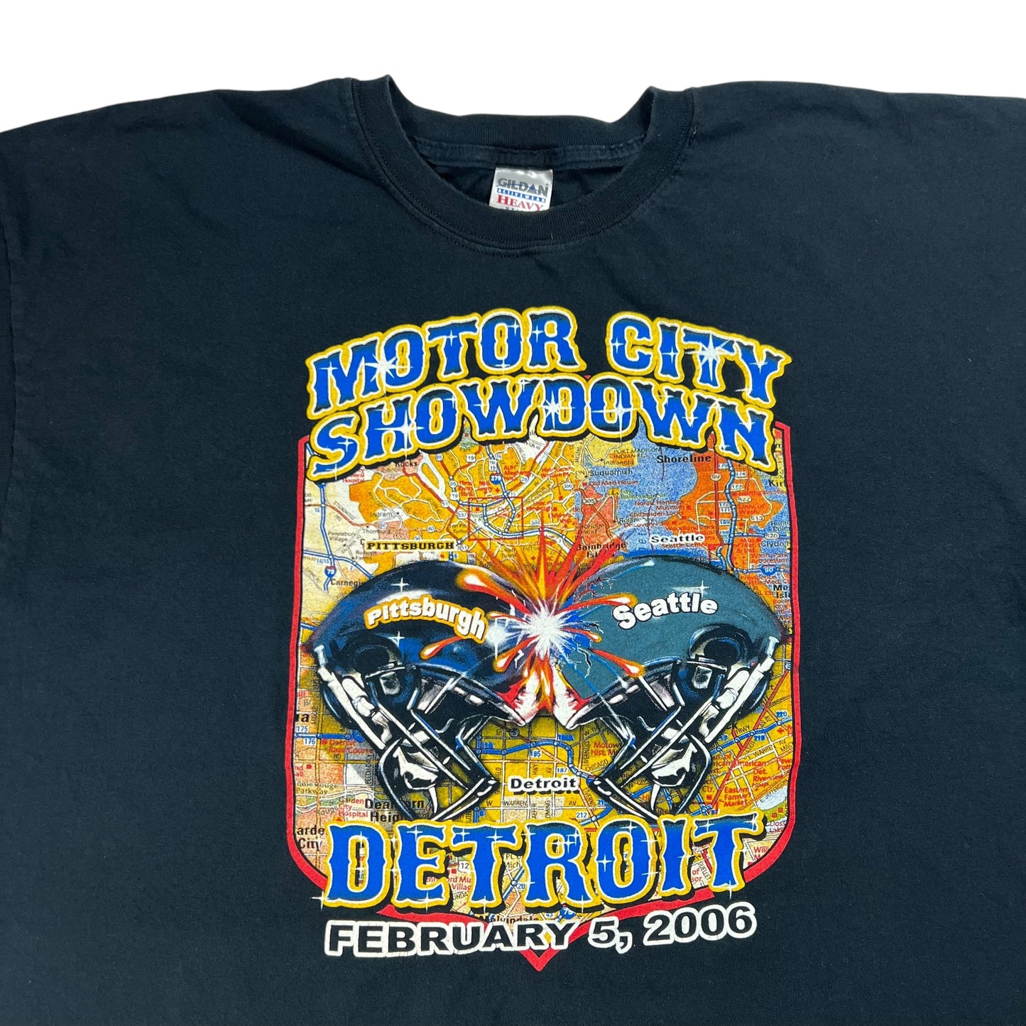 Vintage 2006 Pittsburgh Steelers Super Bowl XL Motor City tee (XXL)