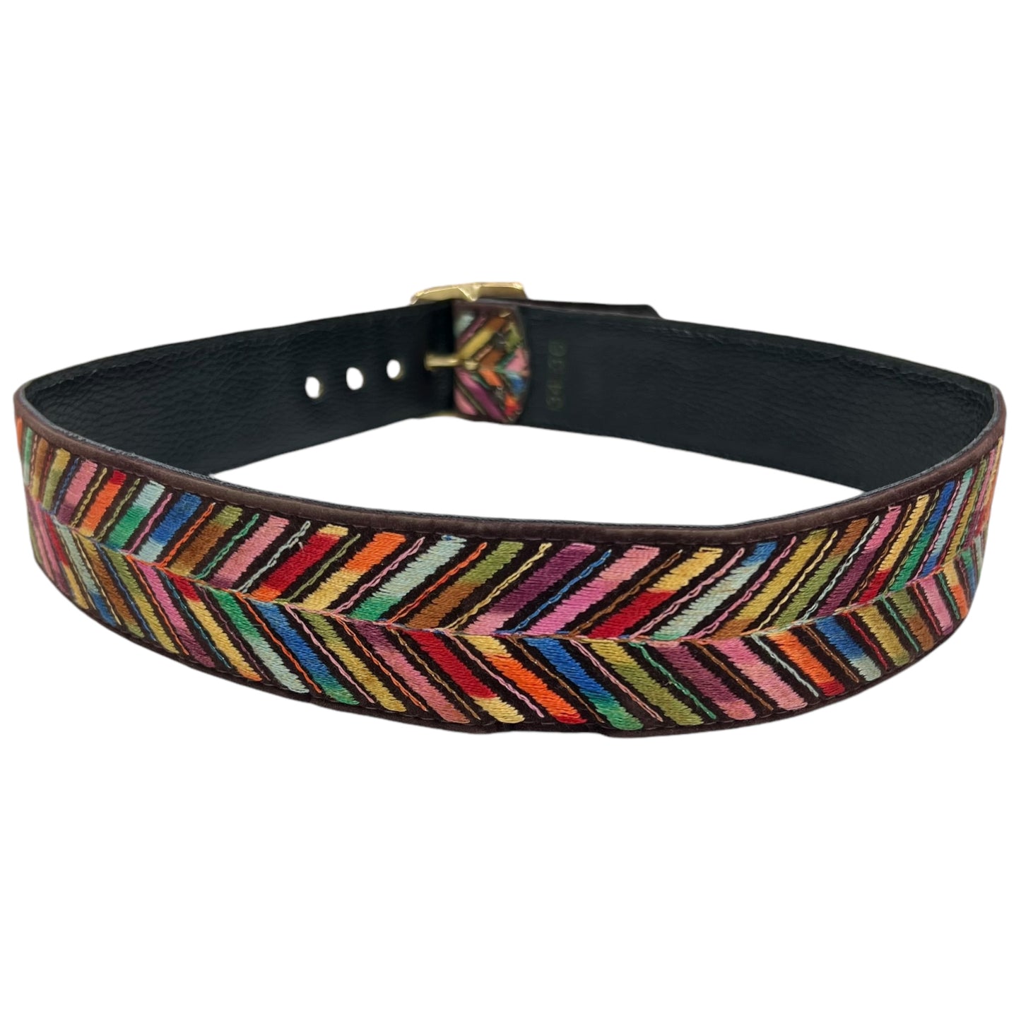 Vintage 80s striped hippie belt