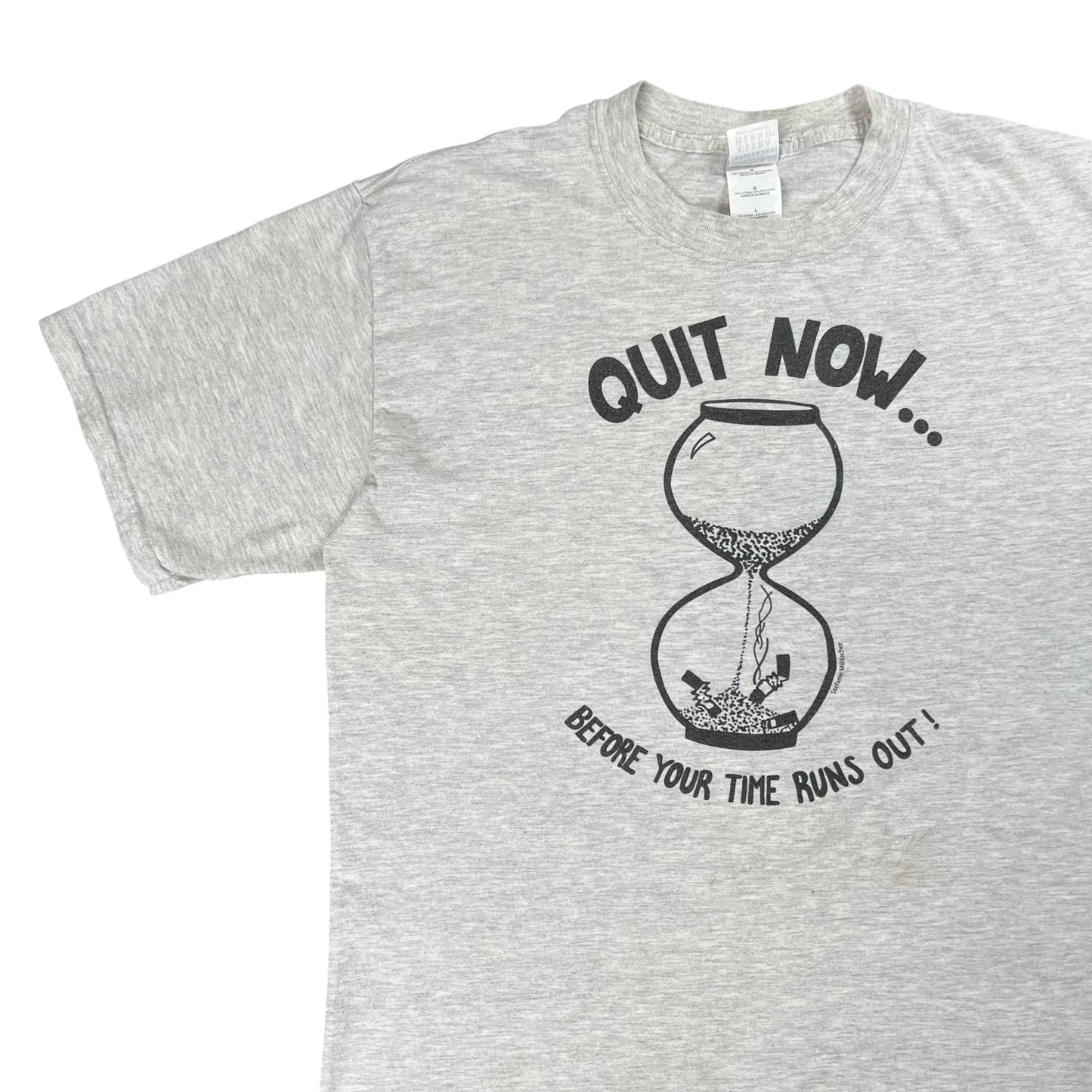Vintage Y2K Quit Now… Anti Smoking Cigarettes tee (L)