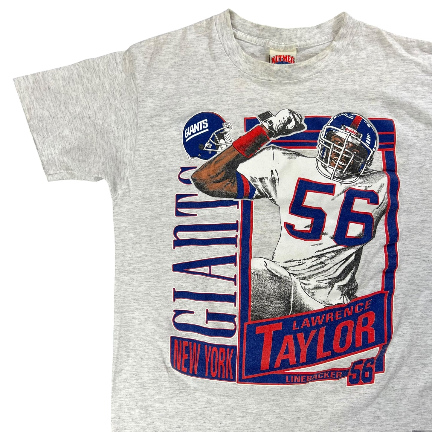 Vintage 90s Nutmeg Lawrence Taylor New York Giants stats tee (M)