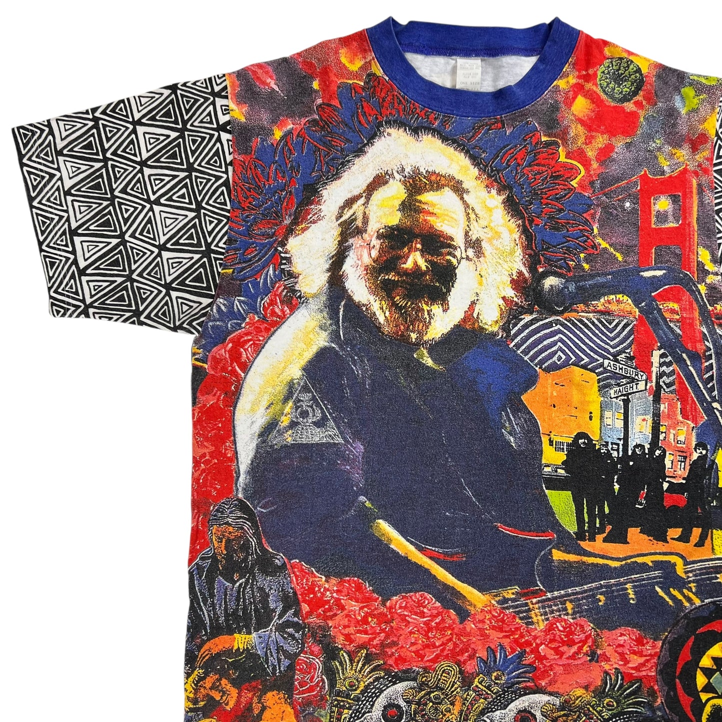 Vintage 90s Jerry Garcia Heaven Smiles Michael Rios all over print tee (XL)