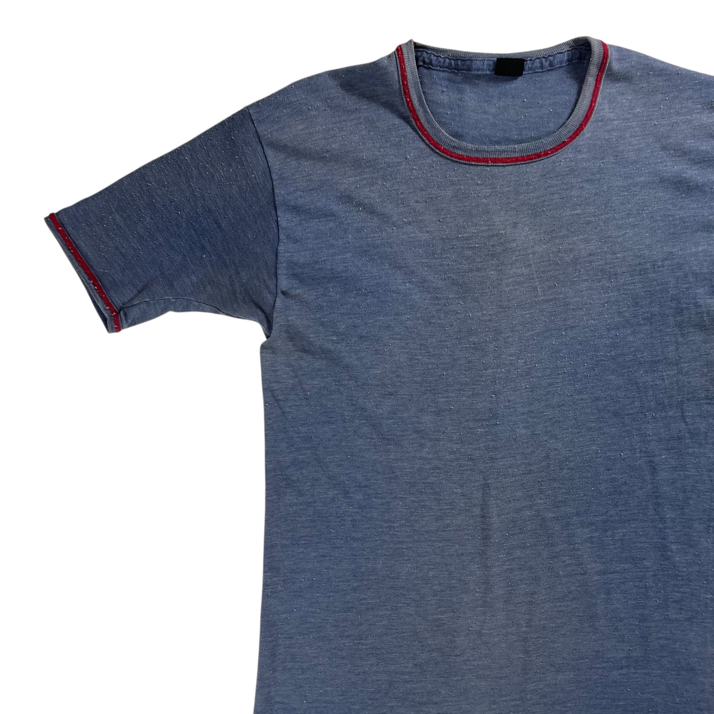 Vintage 1970s faded blue blank tee (M)