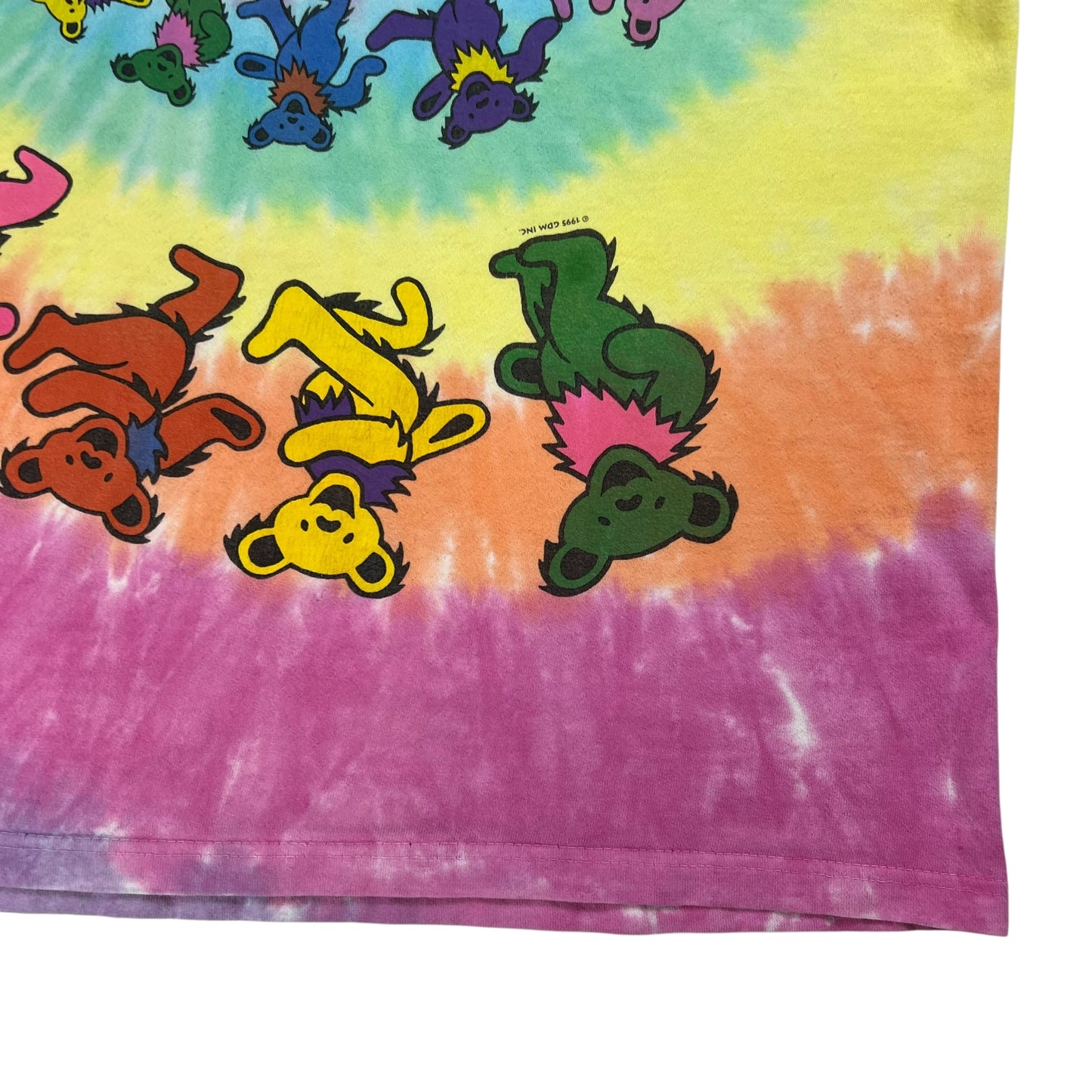 Vintage 1995 Liquid Blue Grateful Dead spiral bears tie dye band tee (L)