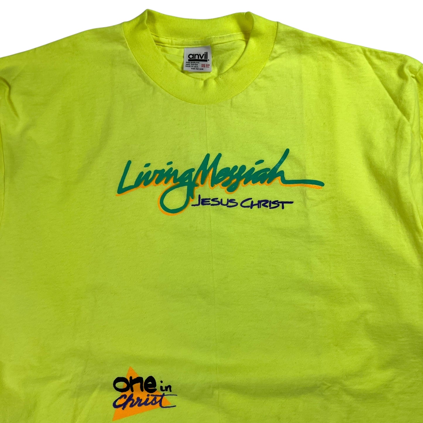 Vintage 90s Living Messiah Jesus Christ One In Christ long sleeve shirt (XL)