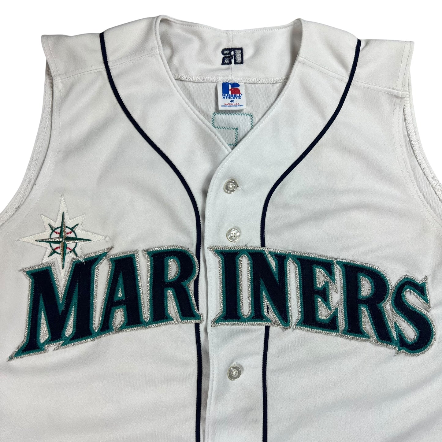 Vintage 90s Russell Athletic Diamond Collection Seattle Mariners Ken Griffey Jr. baseball jersey (M)