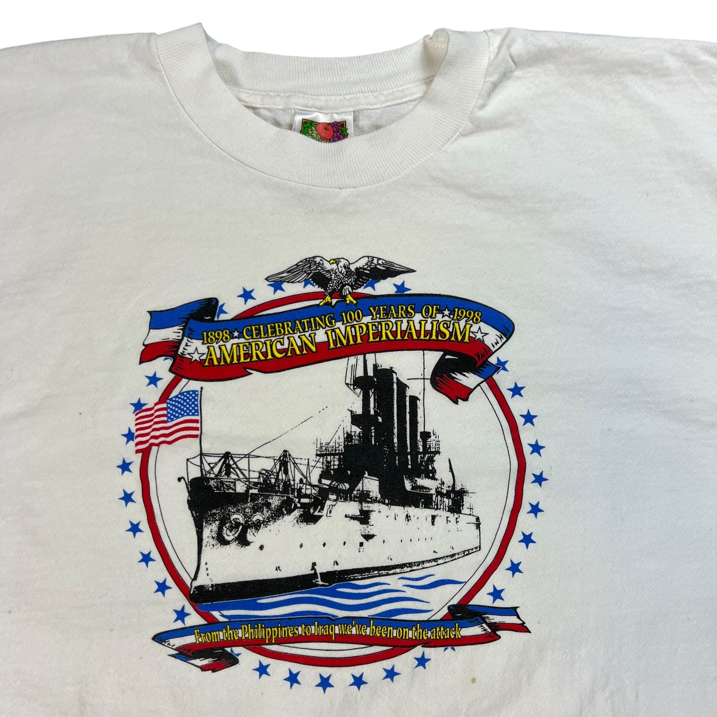 Vintage 1998 100 years of United States Imperialism tee (XL)