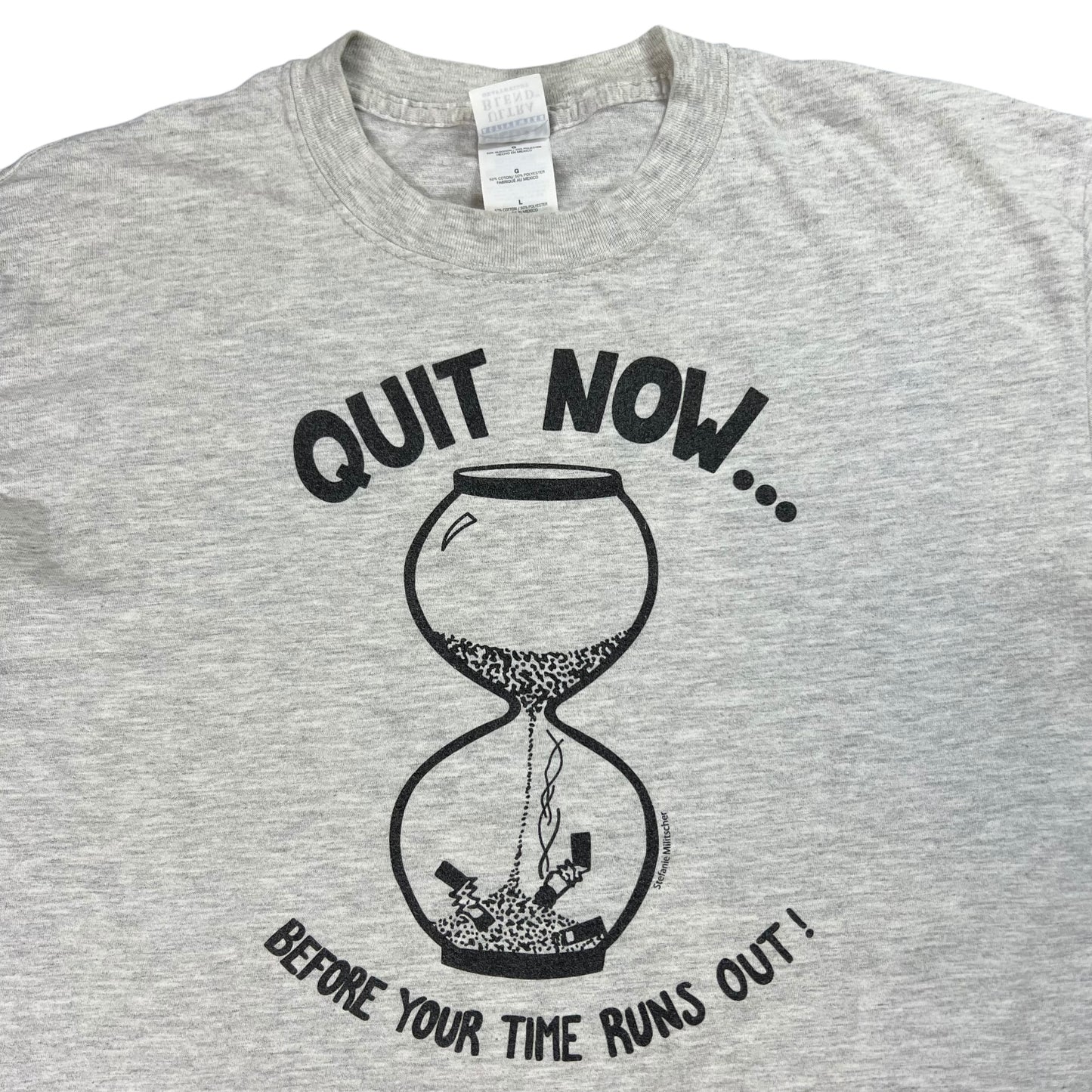 Vintage Y2K Quit Now… Anti Smoking Cigarettes tee (L)