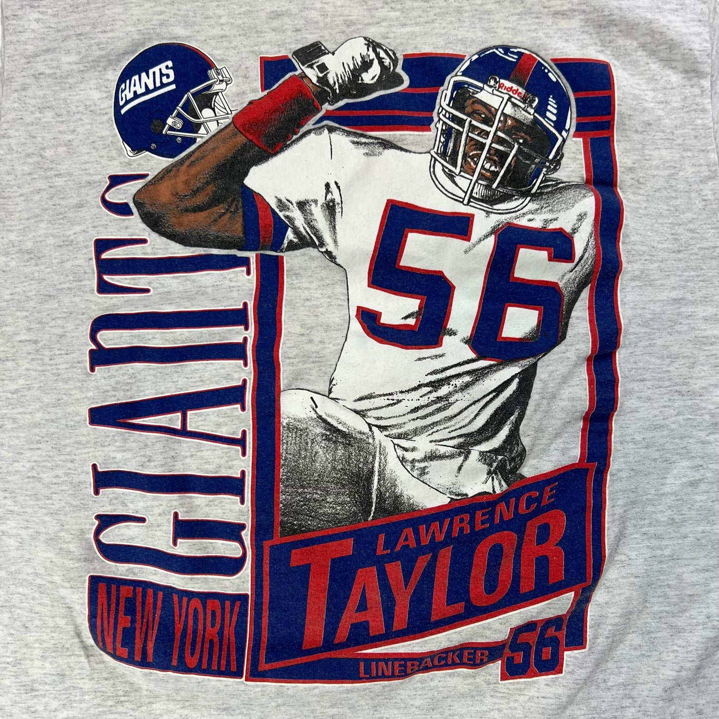 Vintage 90s Nutmeg Lawrence Taylor New York Giants stats tee (M)