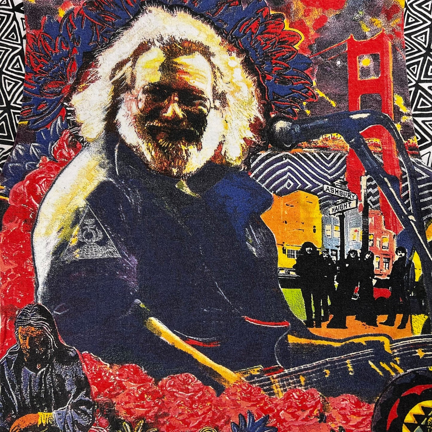 Vintage 90s Jerry Garcia Heaven Smiles Michael Rios all over print tee (XL)