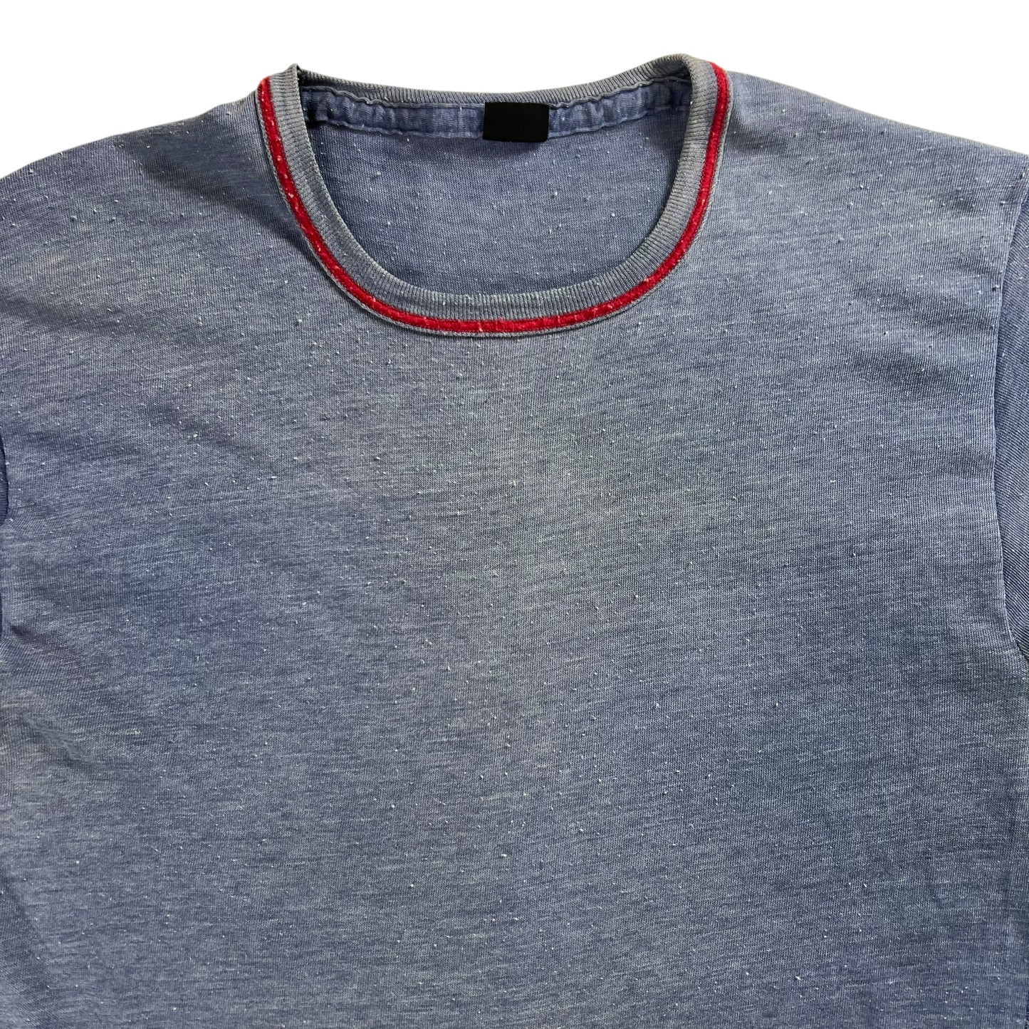 Vintage 1970s faded blue blank tee (M)