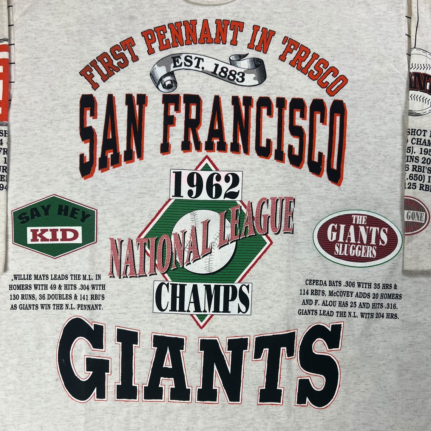 Vintage 90s Long Gone San Francisco Giants all over print shirt (XL) DS NWT