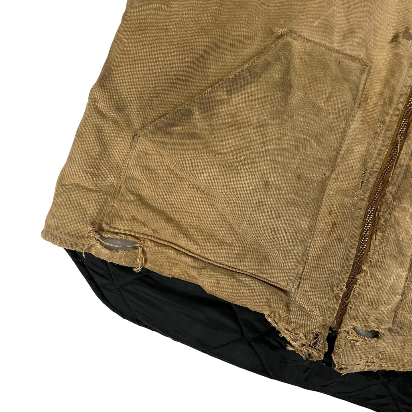 Vintage 90s Carhartt Union Made VO186 worn work vest (XL)