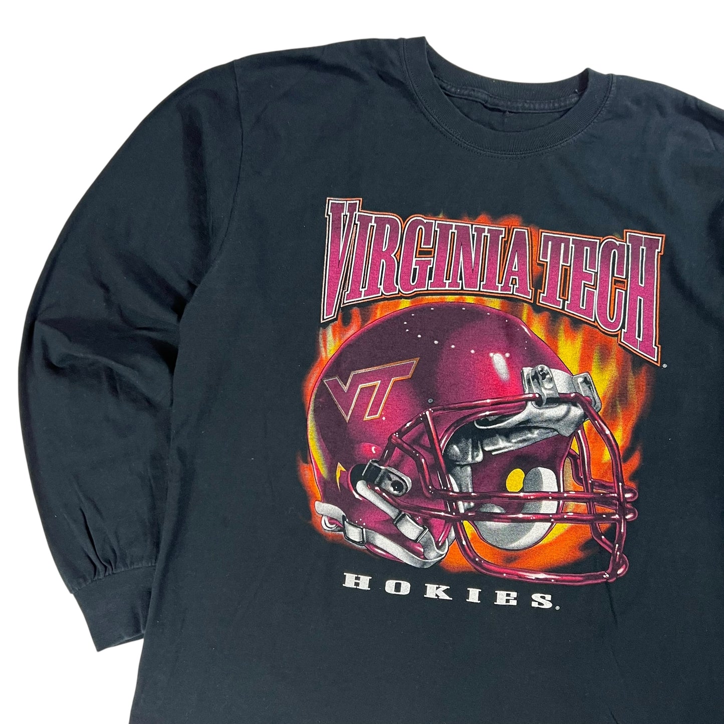 Vintage Y2K Virginia Tech Hokies Flames Football long sleeve (L)
