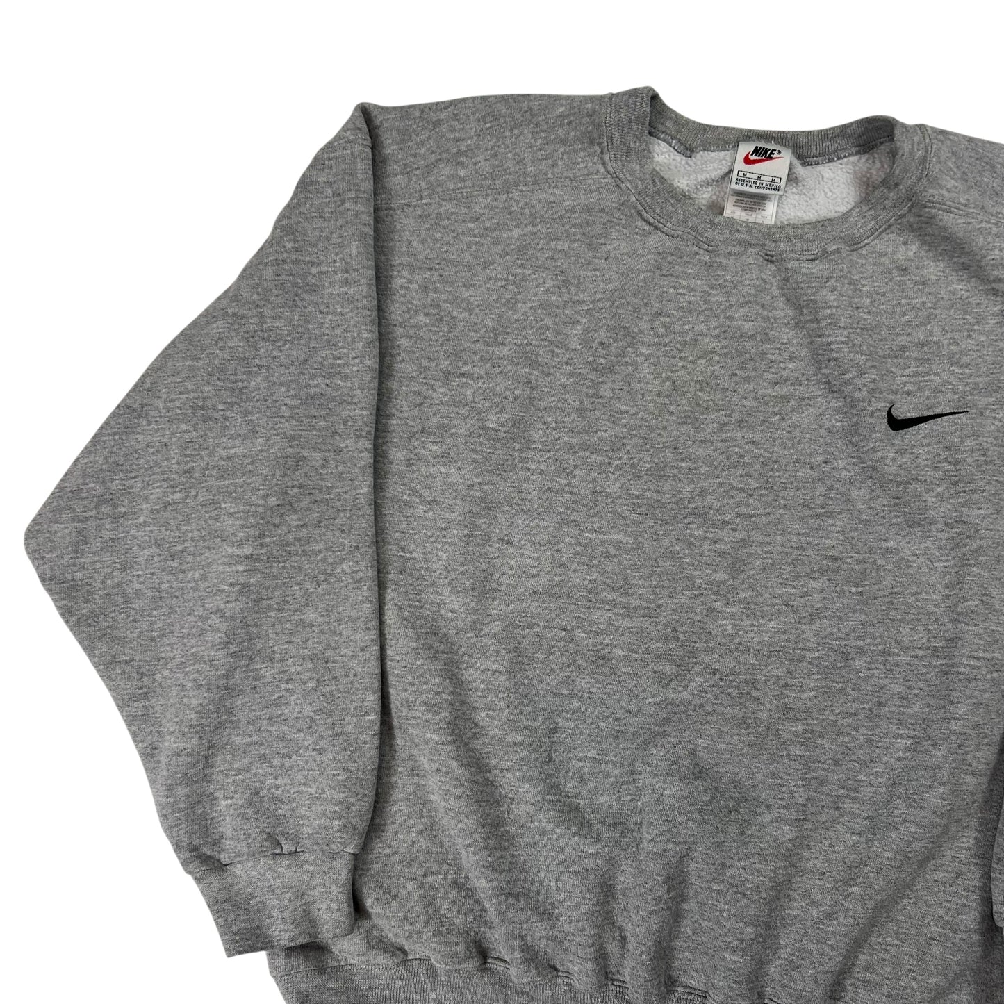 Vintage 90s Nike mini swoosh grey crewneck (M)