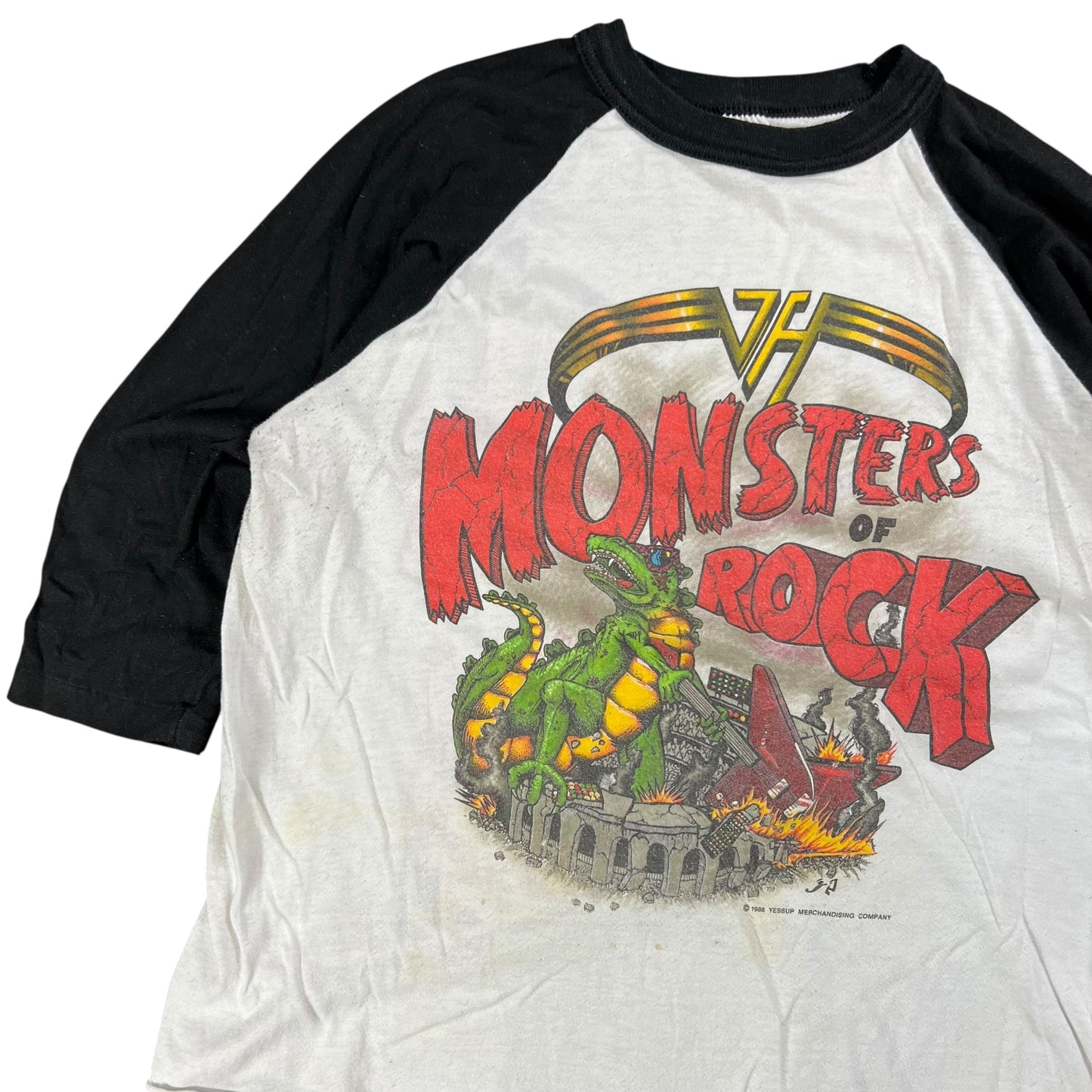 Vintage 1988 Monsters of Rock Van Halen raglan band tee (M)