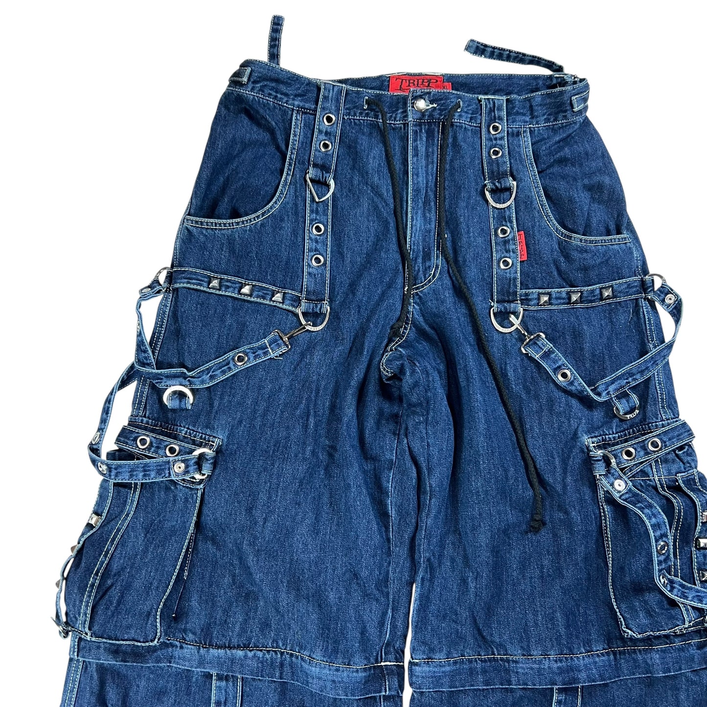 Vintage Y2K TRIPP nyc Daang Goodman rave super baggy denim jeans (36x30)