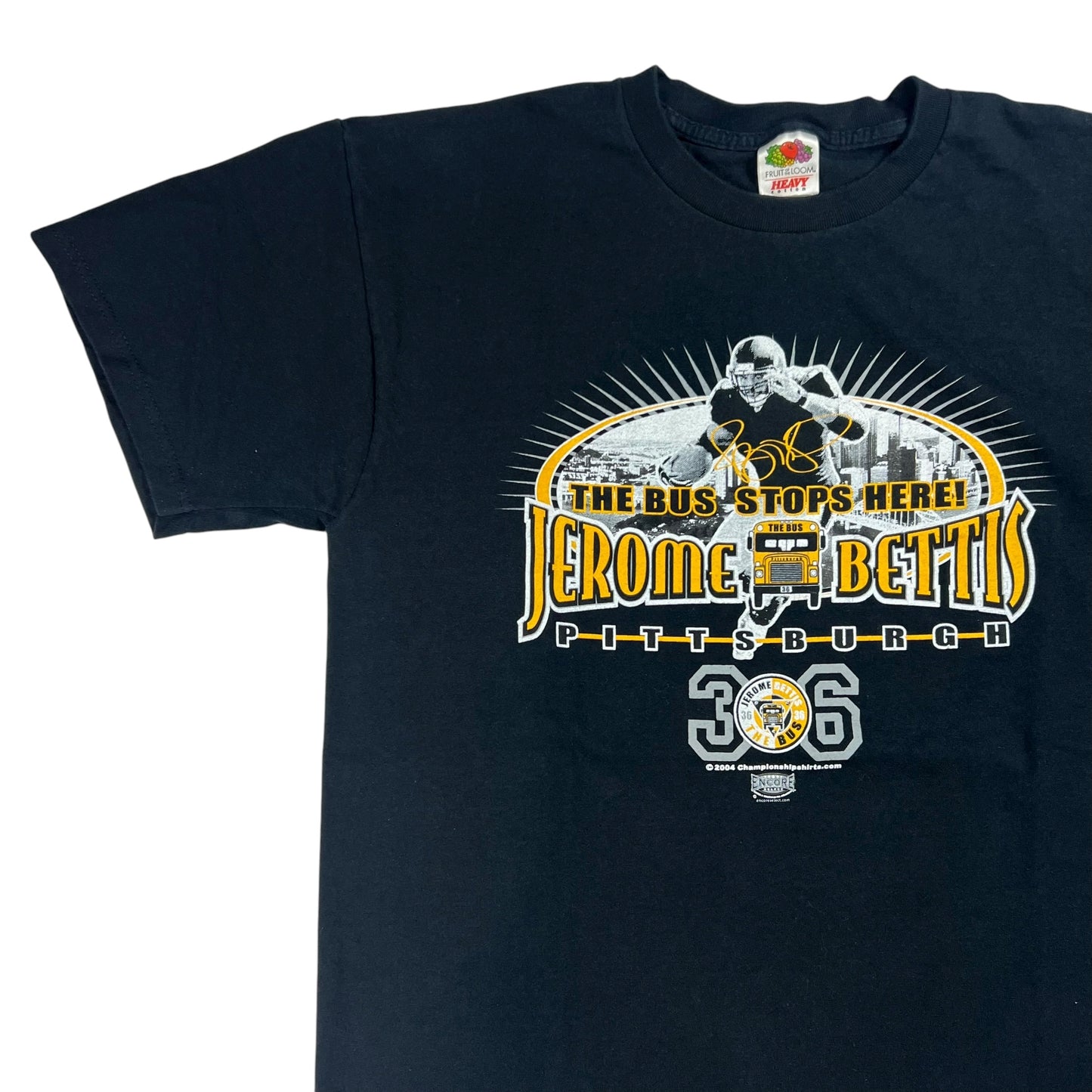 Vintage 2004 Pittsburgh Steelers Jerome Bettis “The Bus” tee (M)