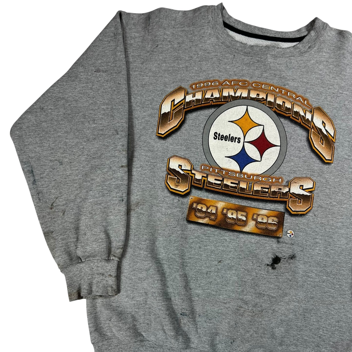 Vintage 1996 Starter Pittsburgh Steelers AFC champs distressed crewneck (L)