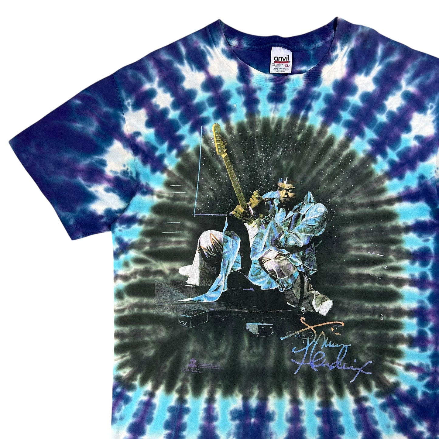 Vintage 1997 Jimi Hendrix Foxy Lady tie dye band tee (XL)
