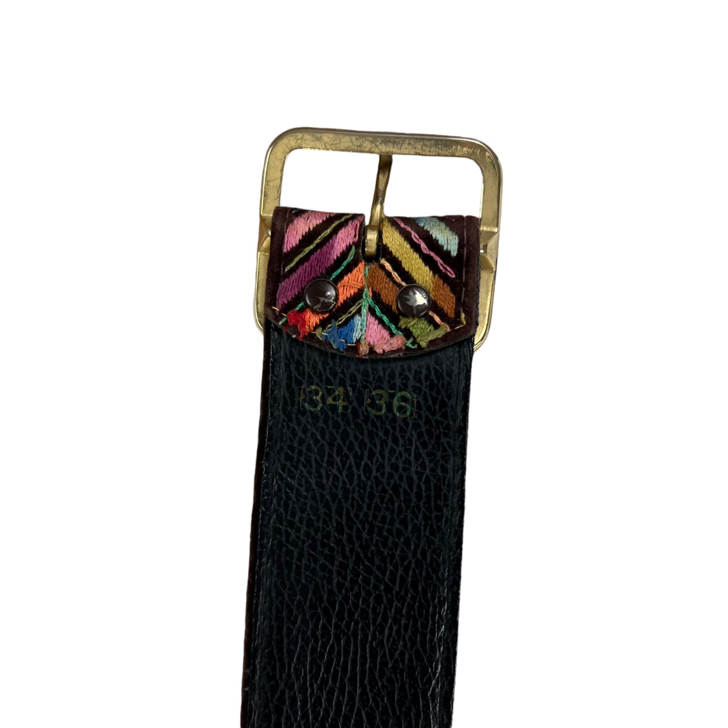 Vintage 80s striped hippie belt
