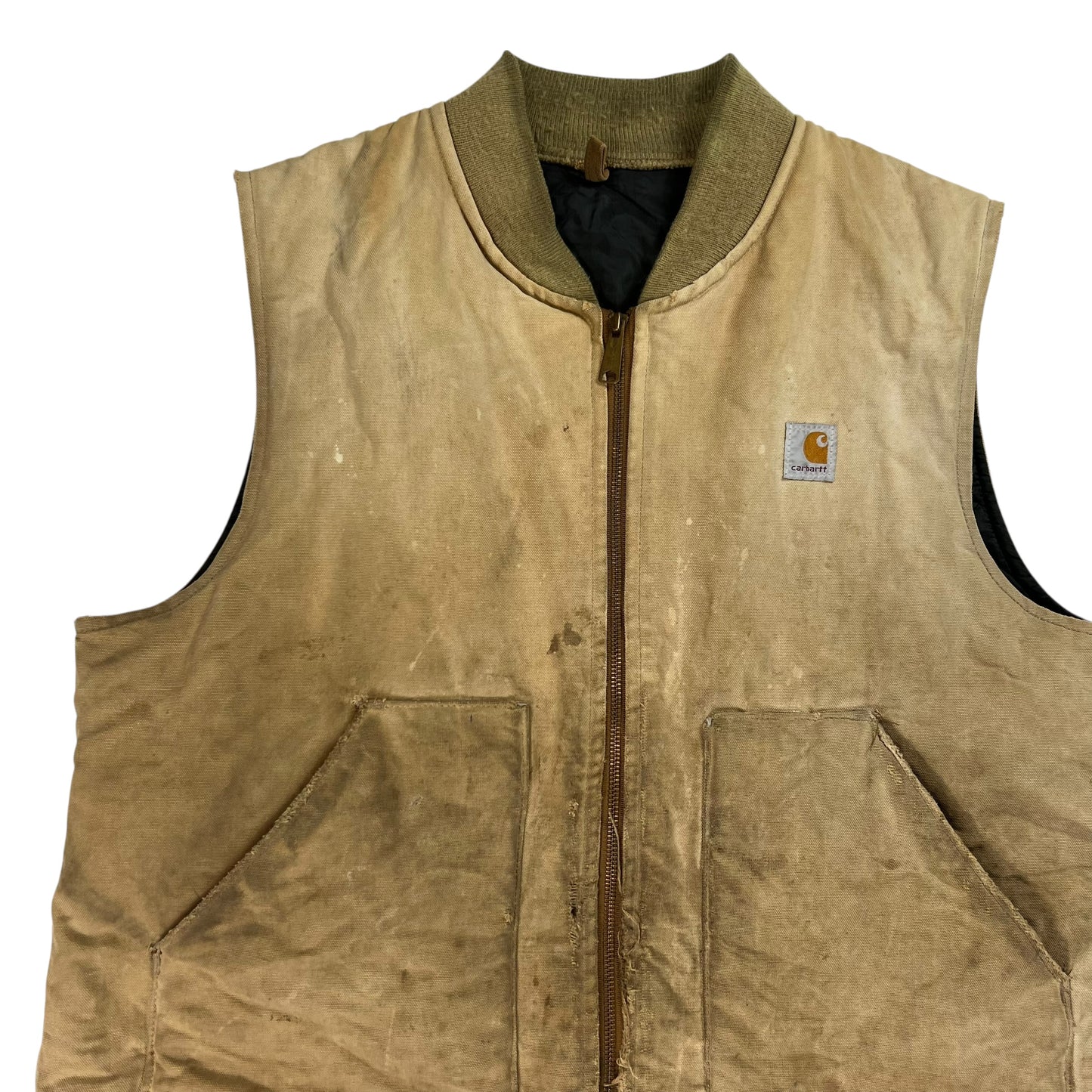 Vintage 90s Carhartt Union Made VO186 worn work vest (XL)