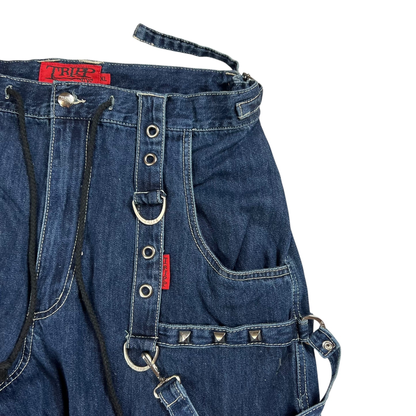 Vintage Y2K TRIPP nyc Daang Goodman rave super baggy denim jeans (36x30)