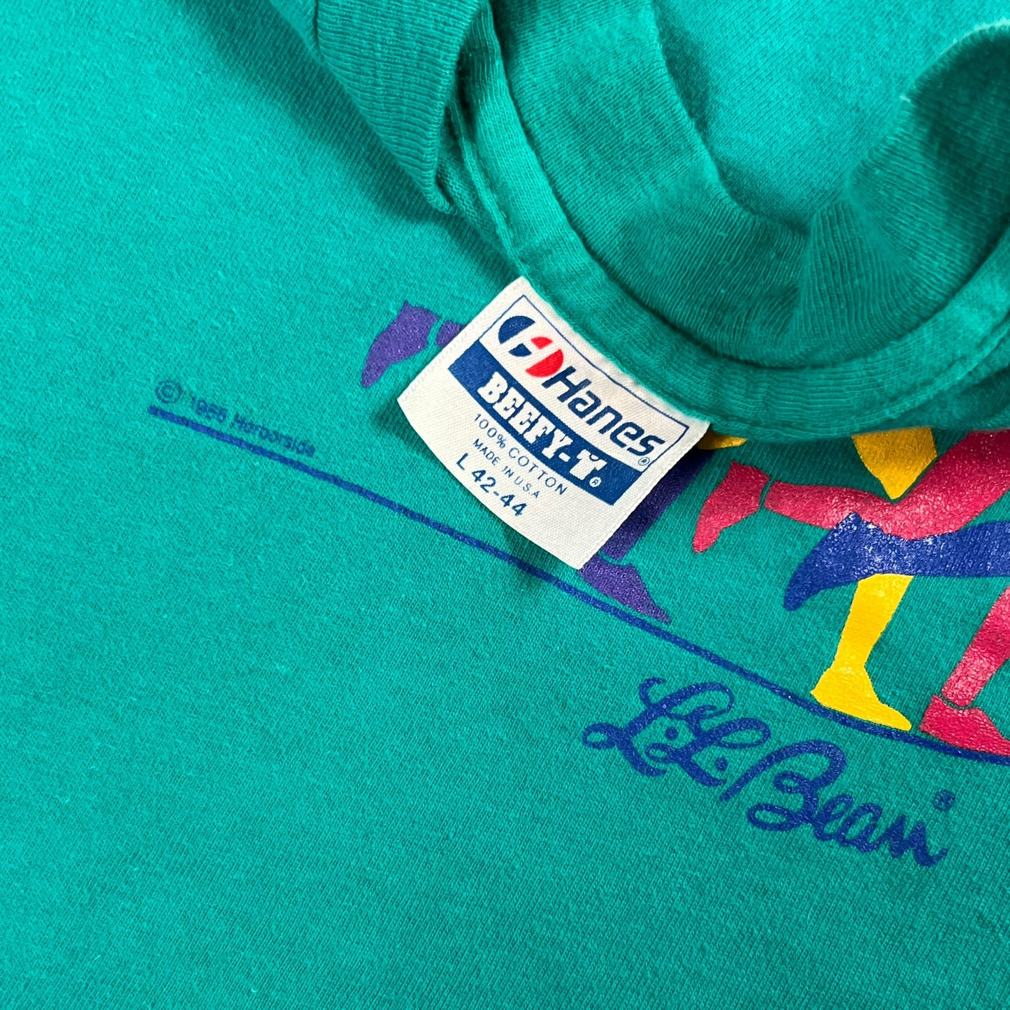 Vintage 1986 L.L. Bean harborside graphics running tee (M)