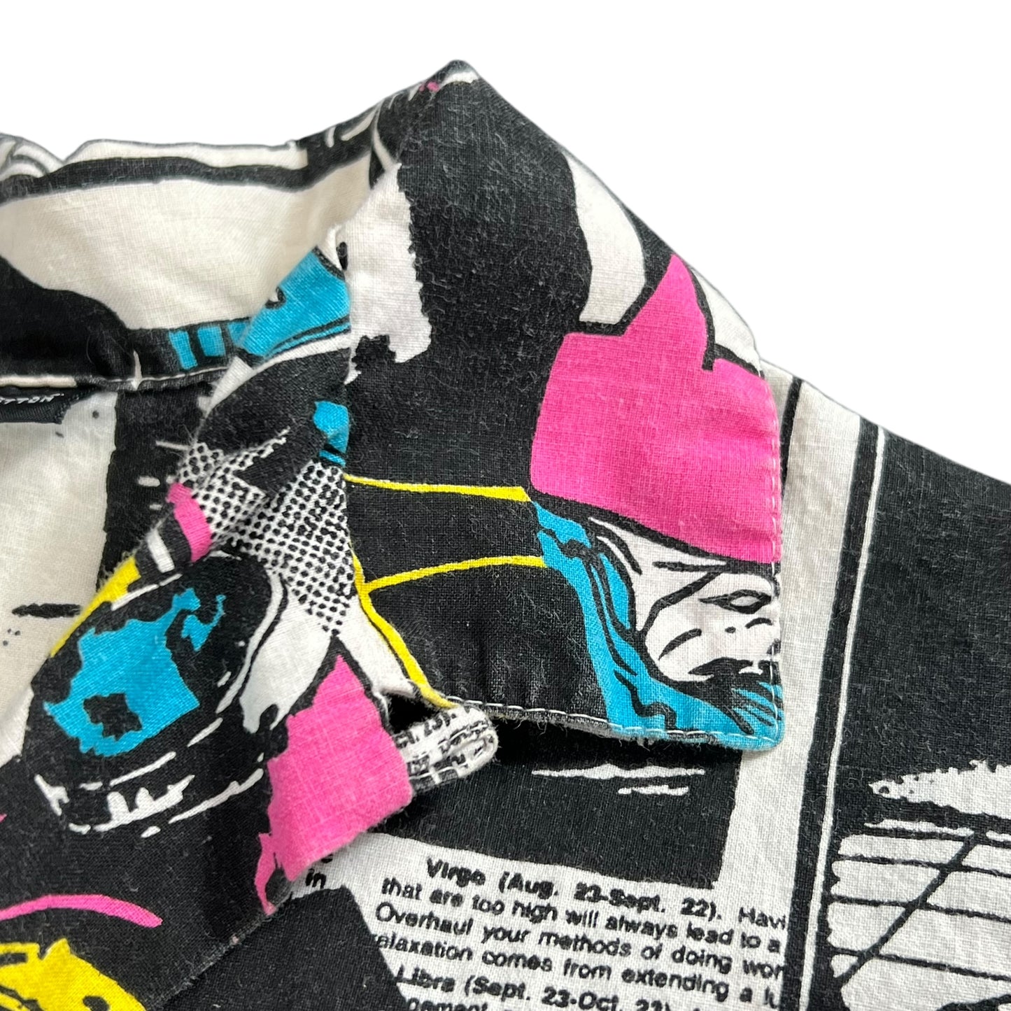 Vintage 80s BonHomme Pop Art loop bar button up shirt (M/L)