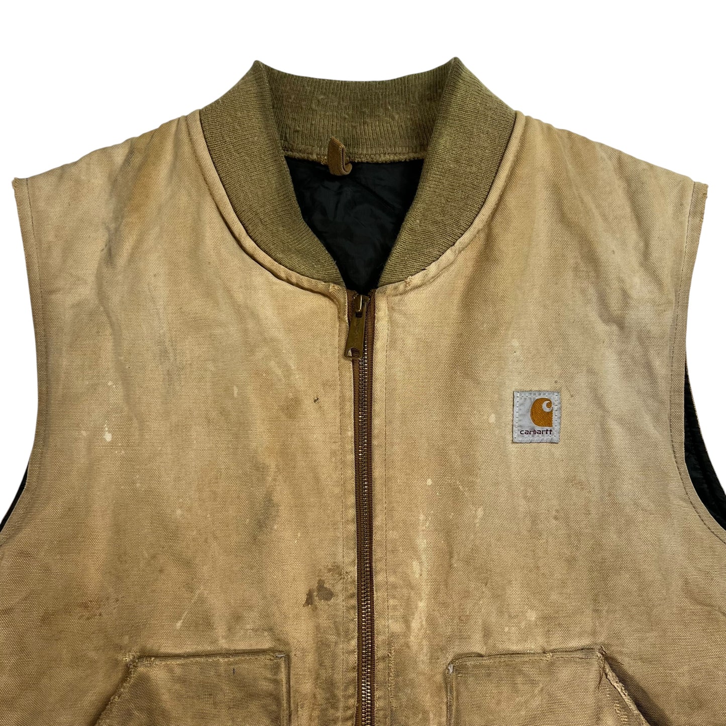 Vintage 90s Carhartt Union Made VO186 worn work vest (XL)