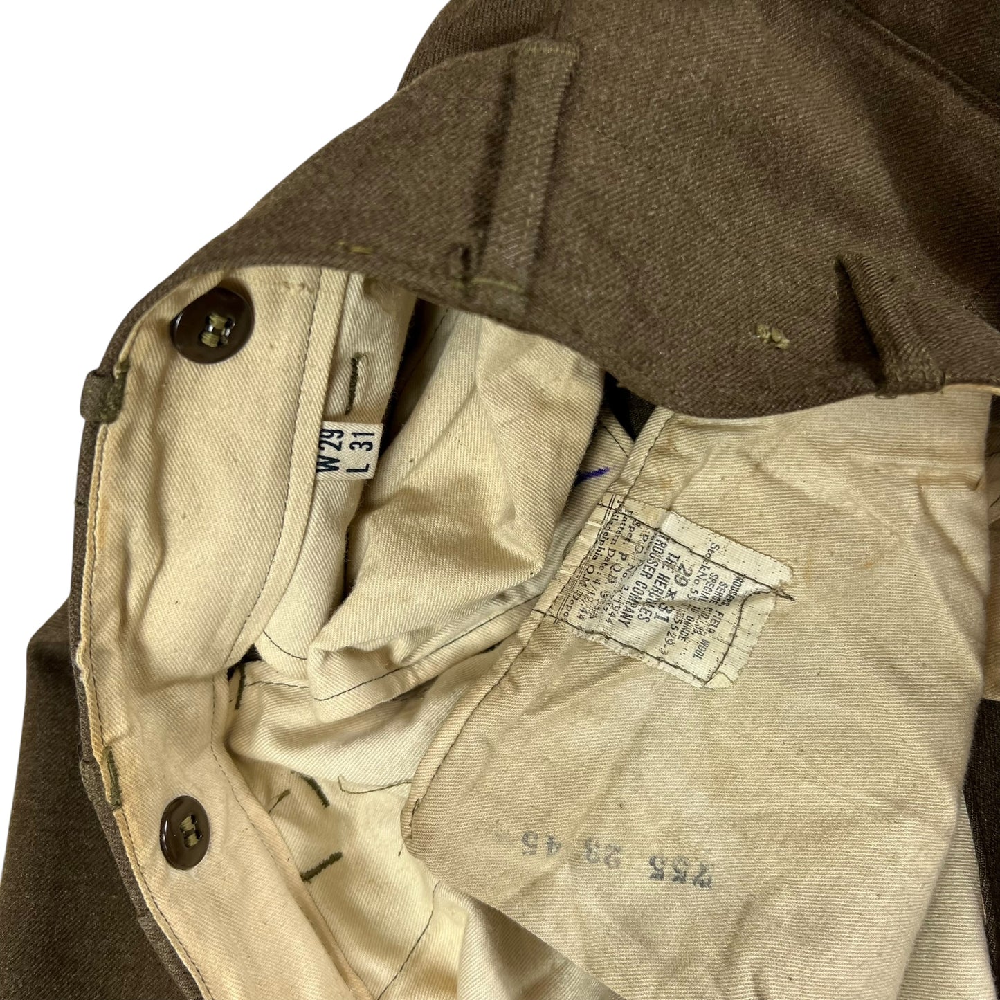 Vintage 1940s United States Army World War 2 II 2nd infantry jacket pants (S)