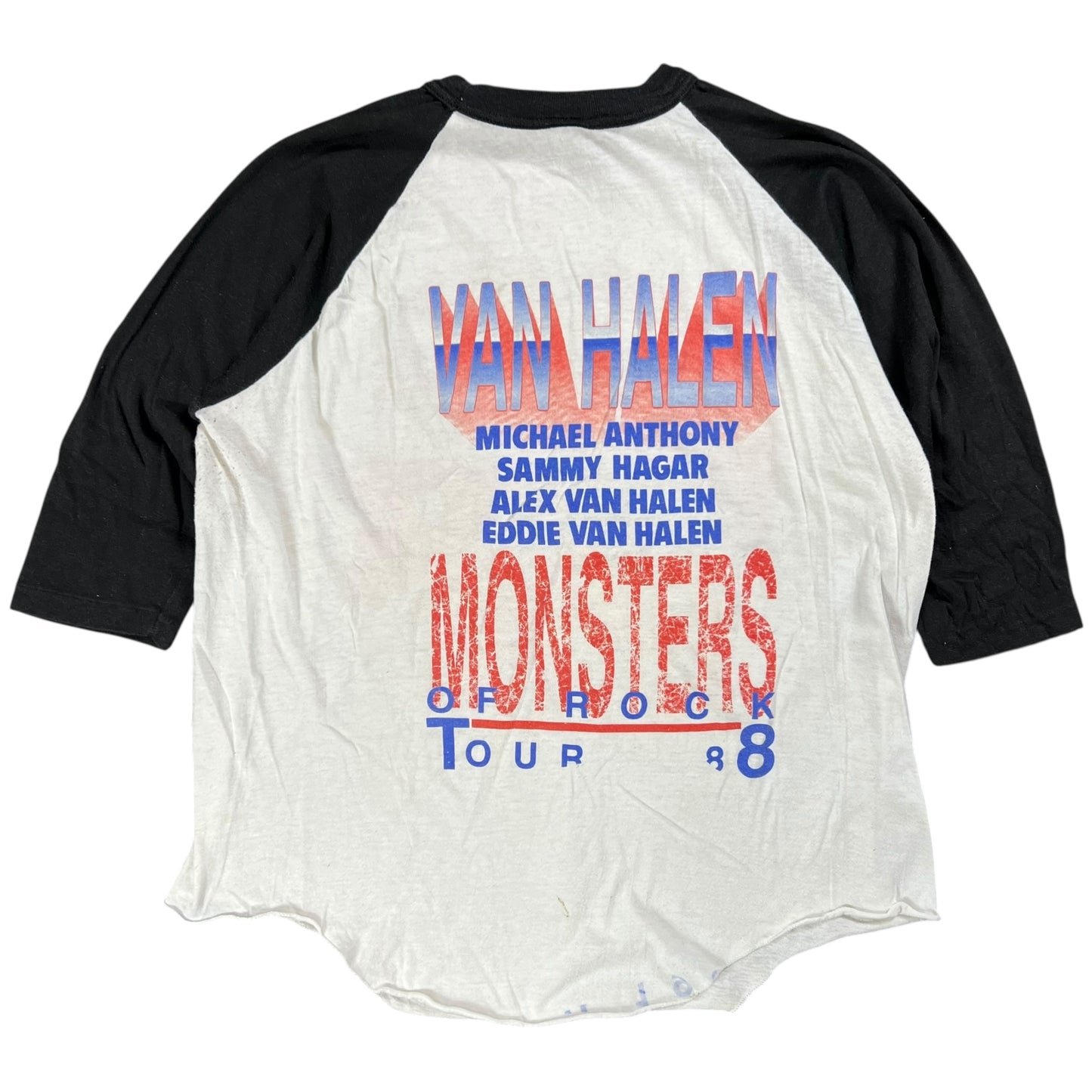 Vintage 1988 Monsters of Rock Van Halen raglan band tee (M)