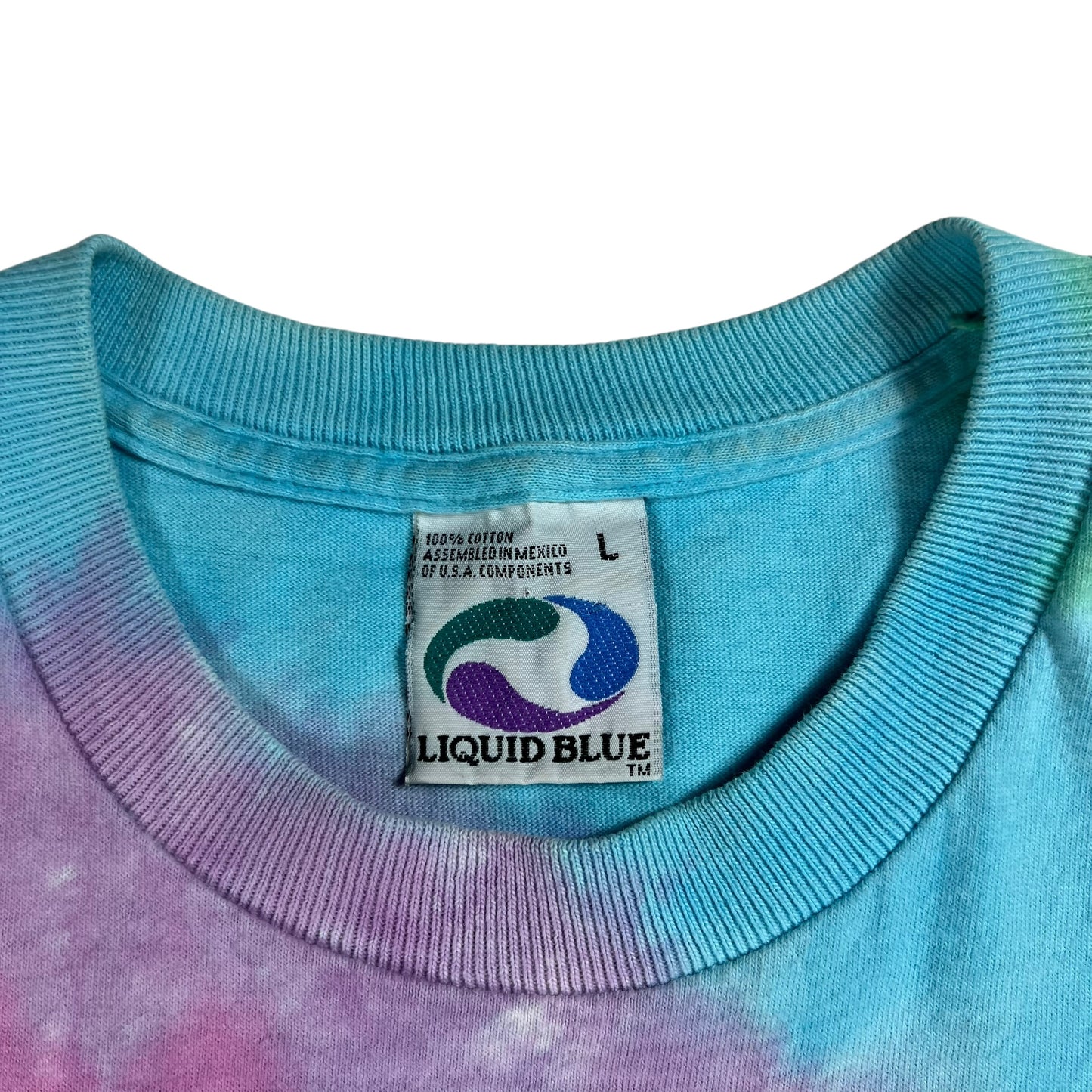 Vintage 1995 Liquid Blue Grateful Dead spiral bears tie dye band tee (L)